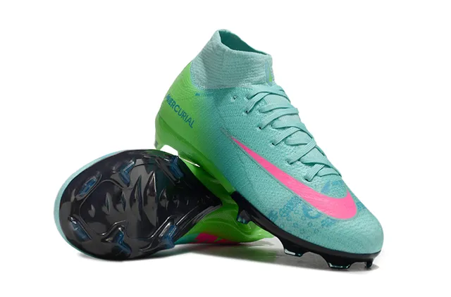 Nike Mercurial Gradient Teal Lime Pink Firm-Ground Soccer Shoes 2