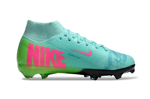 Nike Mercurial Gradient Teal Lime Pink Firm-Ground Soccer Shoes 5