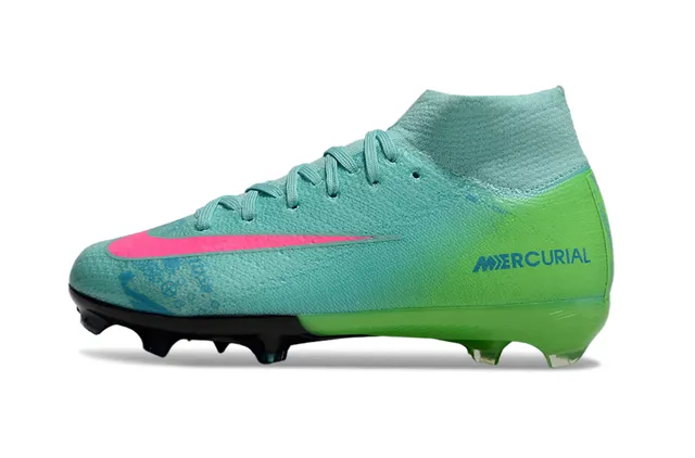 Nike Mercurial Gradient Teal Lime Pink Firm-Ground Soccer Shoes 6