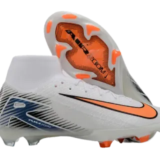 Nike Mercurial Superfly Air Zoom White Orange Firm-Ground Soccer Shoes