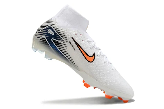 Nike Mercurial Superfly Air Zoom White Orange Firm-Ground Soccer Shoes 2