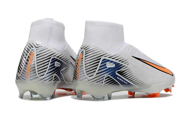 Nike Mercurial Superfly Air Zoom White Orange Firm-Ground Soccer Shoes 5