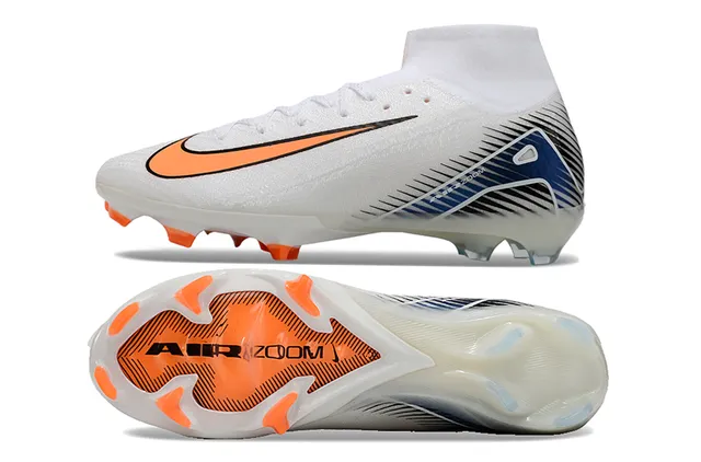 Nike Mercurial Superfly Air Zoom White Orange Firm-Ground Soccer Shoes 6