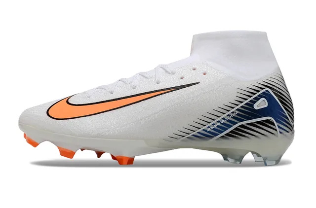 Nike Mercurial Superfly Air Zoom White Orange Firm-Ground Soccer Shoes 7