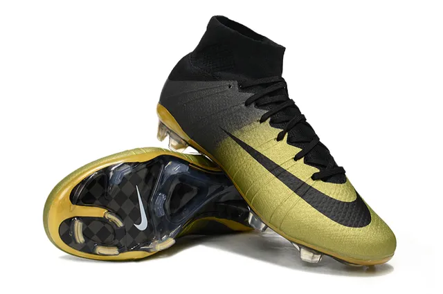 Nike Mercurial Superfly Black Gold Firm-Ground Soccer Shoes 4