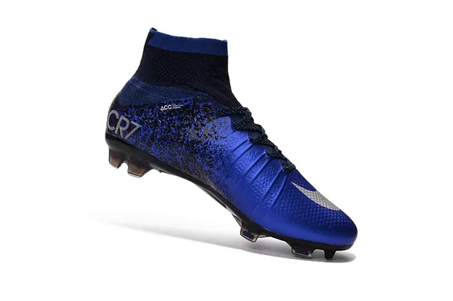 Nike Mercurial Superfly Bleu Noir Tache Chaussures de Football pour Terrain Ferme 3