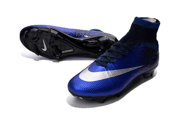 Nike Mercurial Superfly Bleu Noir Tache Chaussures de Football pour Terrain Ferme 8