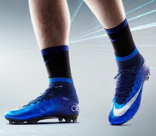 Nike Mercurial Superfly Bleu Noir Tache Chaussures de Football pour Terrain Ferme 11