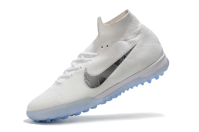 Nike Mercurial Superfly VI Elite TF White/Metallic Cool Grey Sapatos de futebol para gramado artificial 5