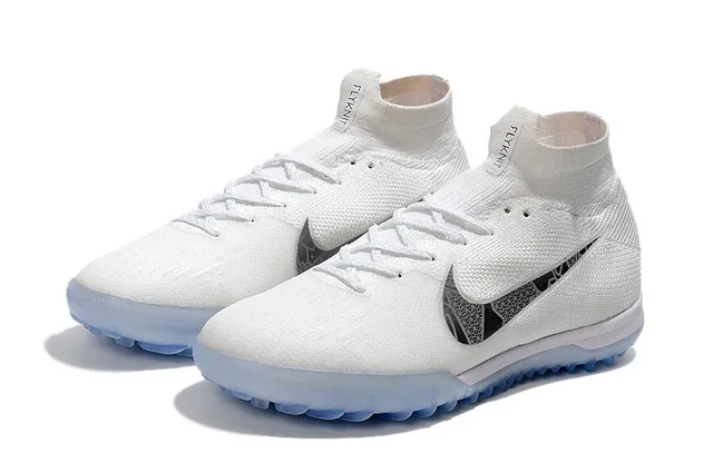 Nike Mercurial Superfly VI Elite TF White/Metallic Cool Grey Sapatos de futebol para gramado artificial 7