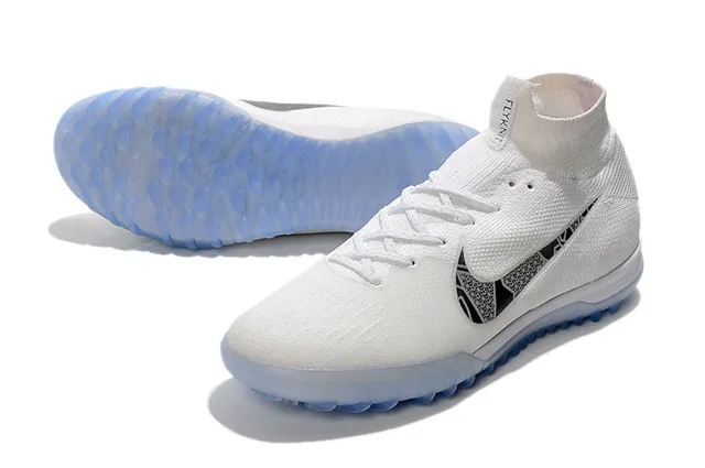 Nike Mercurial Superfly VI Elite TF White/Metallic Cool Grey Sapatos de futebol para gramado artificial 9