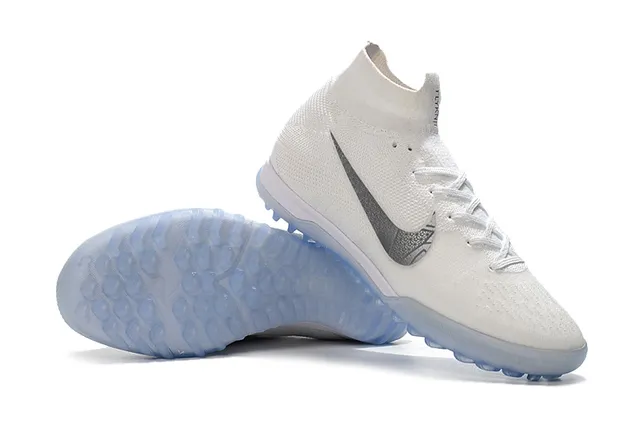 Nike Mercurial Superfly VI Elite TF White/Metallic Cool Grey Sapatos de futebol para gramado artificial 10