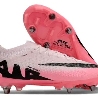 Nike Mercurial Vapor Air Zoom وردي أسود أحذية كرة القدم للأرض الصلبة