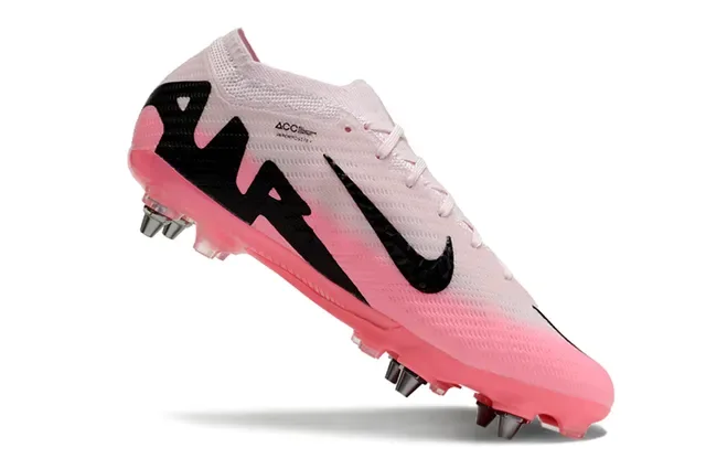 Nike Mercurial Vapor Air Zoom وردي أسود أحذية كرة القدم للأرض الصلبة 2