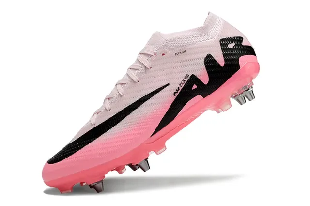 Nike Mercurial Vapor Air Zoom وردي أسود أحذية كرة القدم للأرض الصلبة 3