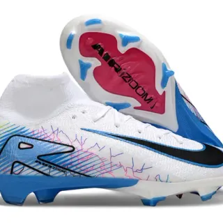 Nike Mercurial Vapor Air Zoom White Blue Pink Firm-Ground Soccer Shoes
