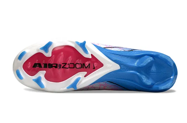 Nike Mercurial Vapor Air Zoom 白、蓝、粉 硬地足球鞋 6