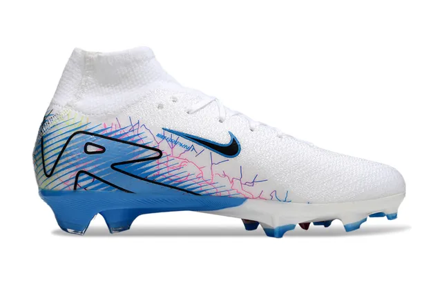 Nike Mercurial Vapor Air Zoom 白、蓝、粉 硬地足球鞋 7