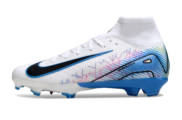 Nike Mercurial Vapor Air Zoom 白、蓝、粉 硬地足球鞋 8