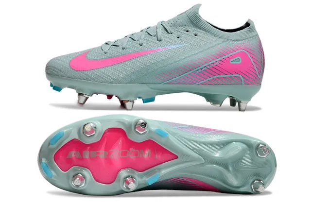 Nike Mercurial Vapor Gray Pink Flyknit Upper Asymmetrical Lacing Firm-Ground Soccer Shoes 5