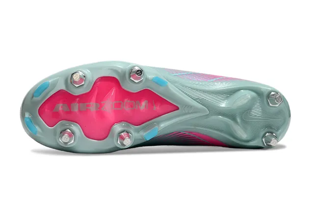 Nike Mercurial Vapor Gray Pink Flyknit Upper Asymmetrical Lacing Firm-Ground Soccer Shoes 6