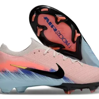 Nike Mercurial Vapor وردي أزرق Knit Upper Low-Cut Collar Firm-Ground أحذية كرة القدم