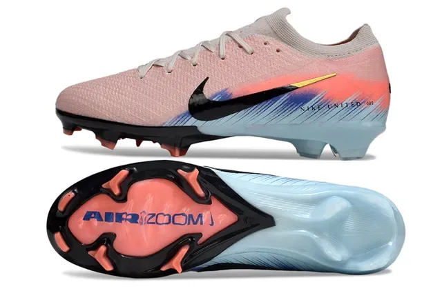 Nike Mercurial Vapor Chuteiras de Futebol Rosa Azul Upper Knit Colar Baixo Firm-Ground 14