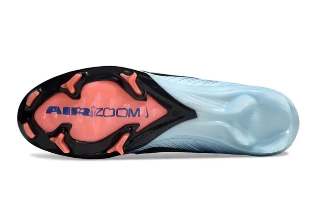 Nike Mercurial Vapor Chuteiras de Futebol Rosa Azul Upper Knit Colar Baixo Firm-Ground 15