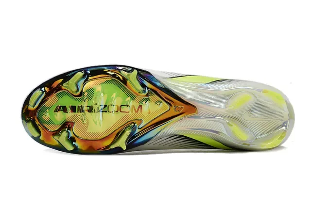 Nike Mercurial Vapor Zapatos de fútbol blanco verde upper knit cordones asimétricos superficie firme 6
