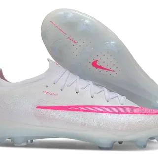Nike Mercurial Vapor White Pink Atomknit Knit Upper Firm-Ground Soccer Shoes