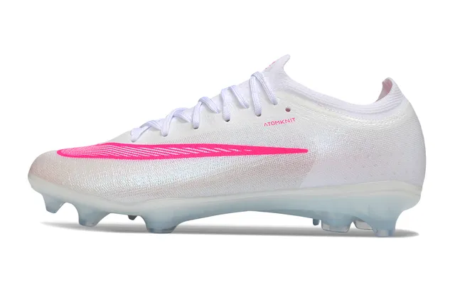 Nike Mercurial Vapor White Pink Atomknit Knit Upper Firm-Ground Soccer Shoes 15