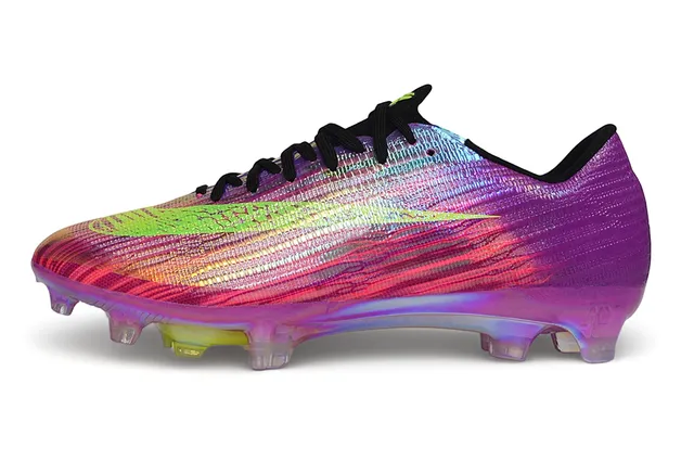 Nike Multicolor Black Iridescent Holographic Upper Low-Cut Bootie Fit Firm-Ground Soccer Shoes 6