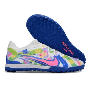 Nike Multicolor Blue Low-Cut Geometric Print Turf Soccer Shoes