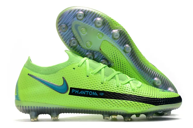 Nike Multicolor Green Low-Cut Sock-Fit Upper Abstract Graphic Print Firm-Ground Soccer Shoes 7