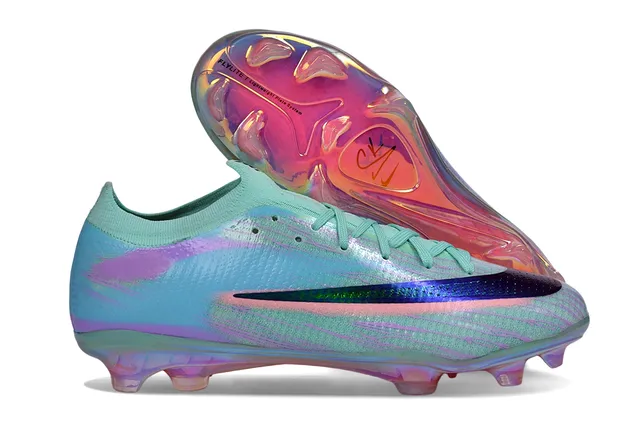 Nike Multicolor Iridescent Holographic Upper Sock-Fit Collar Firm-Ground Soccer Shoes 1