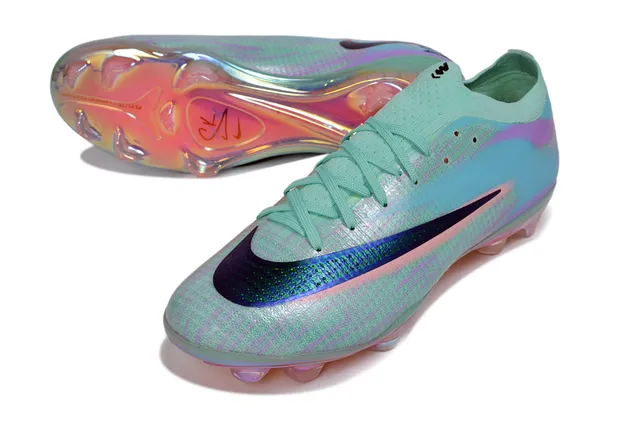 Nike Multicolor Iridescent Holographic Upper Sock-Fit Collar Firm-Ground Soccer Shoes 4