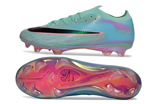 Nike Multicolor Iridescent Holographic Upper Sock-Fit Collar Firm-Ground Soccer Shoes 6