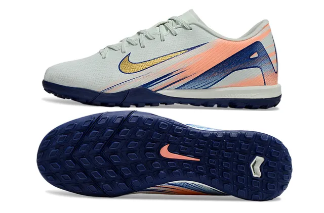Nike Multicolor Navy Low-Cut Synthetic Mesh Upper Turf Soccer Shoes 6