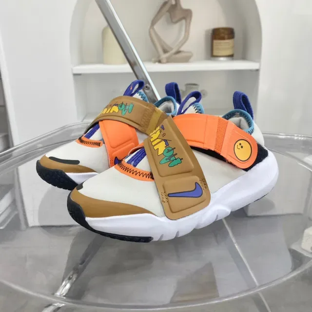 Nike Orange Beige Slip-On Single-Strap Closure Lifestyle Sneakers 20