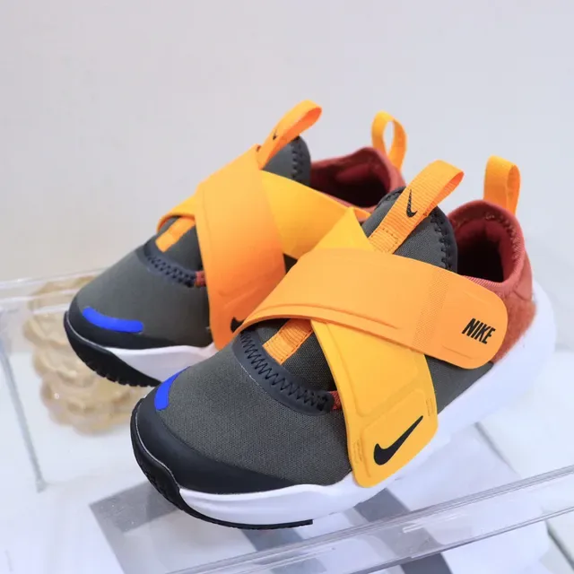 Nike Orange Beige Slip-On Single-Strap Closure Lifestyle Sneakers 24