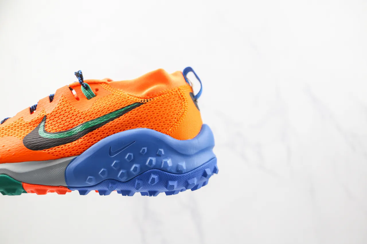 Nike Orange Blue Green Trail Running Shoes 7