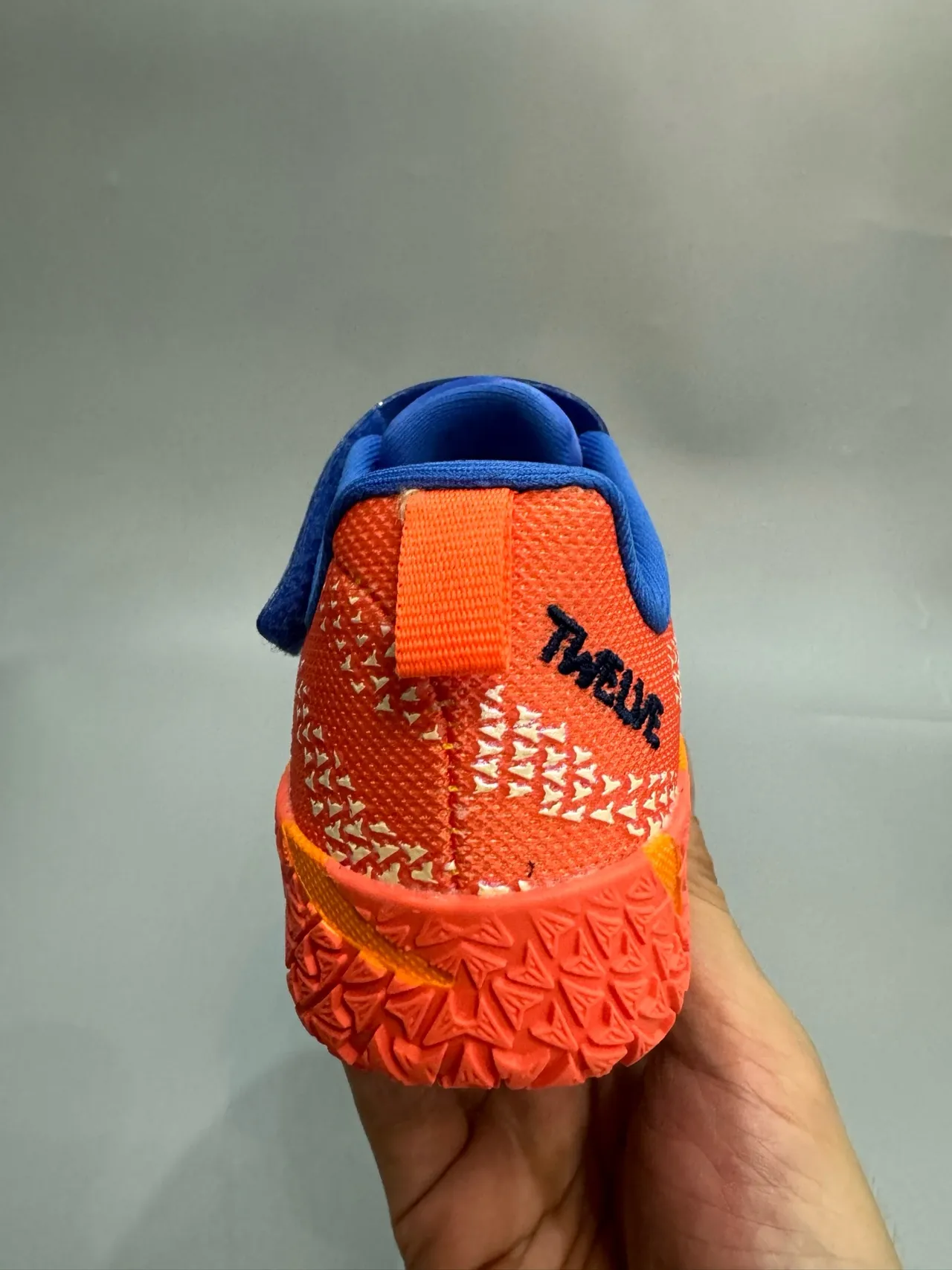 Nike Laranja Azul Tênis de Basquete Low-Top Upper de Tricot 6