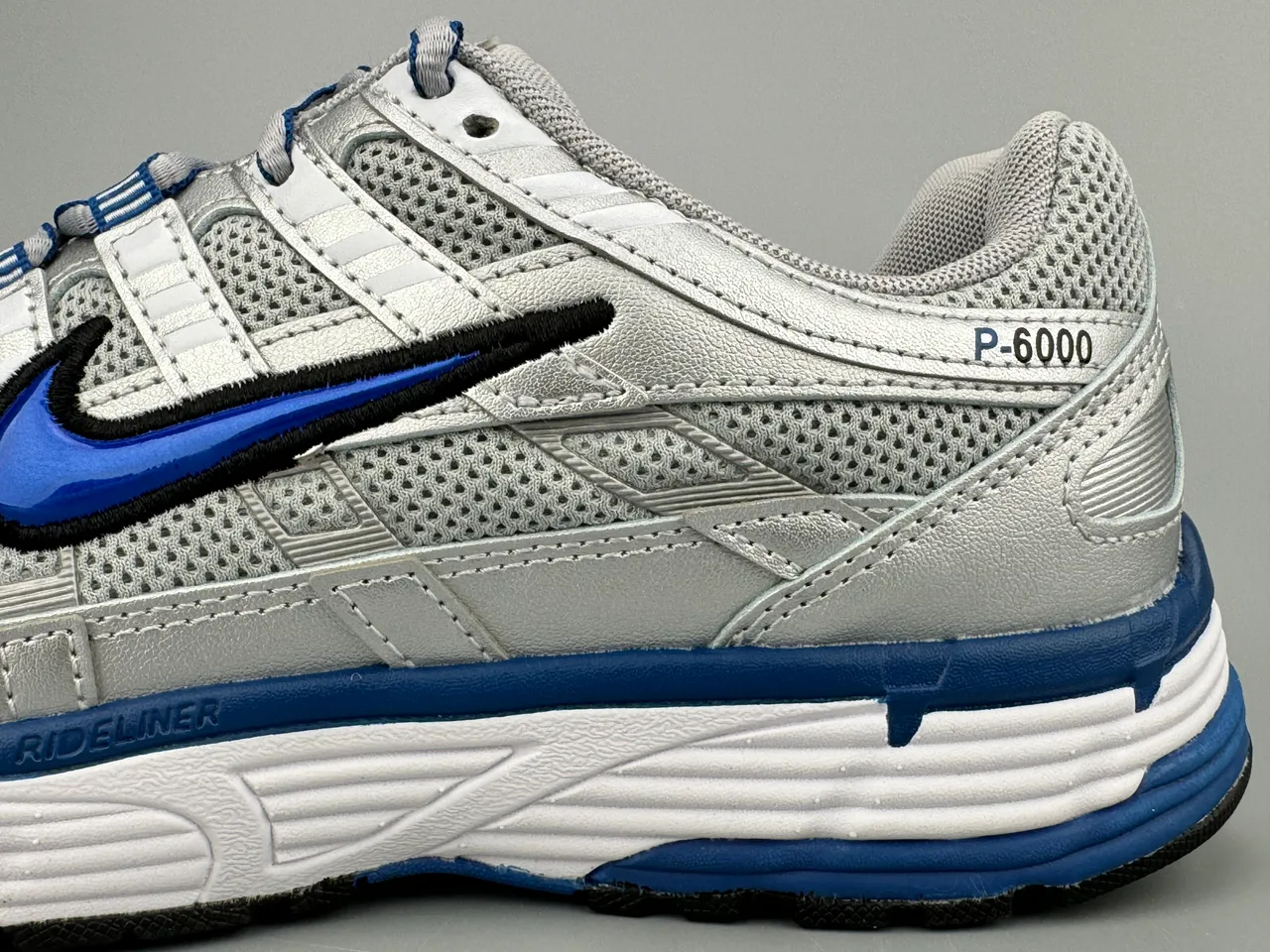 Nike P-6000 Silver and Blue Running Shoes 5