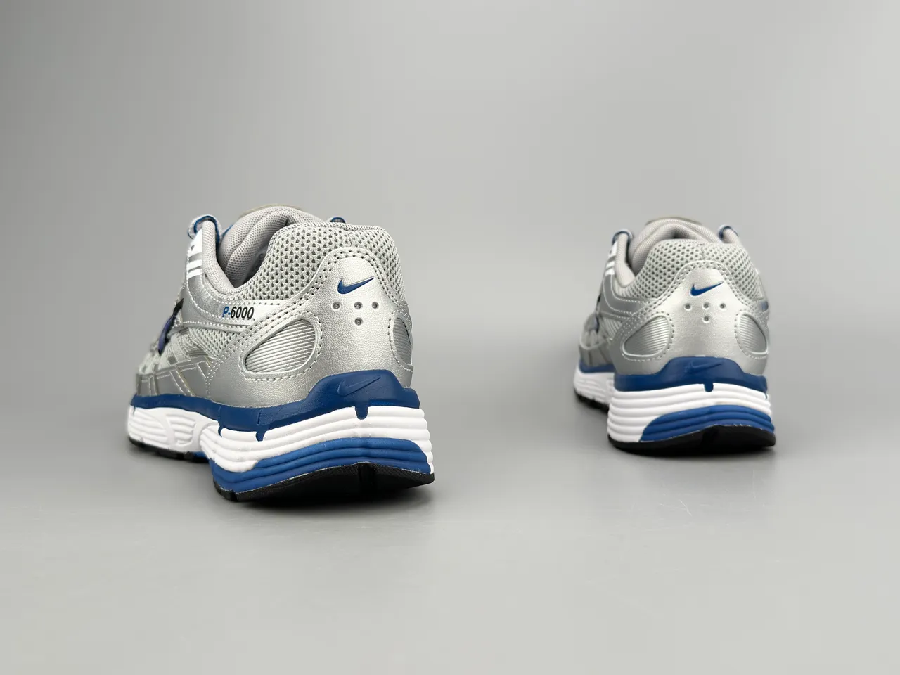 Nike P-6000 Silver and Blue Running Shoes 8