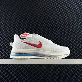 Nike Pegasus Premium White Red Low-Top Engineered Mesh Upper Running Shoes
