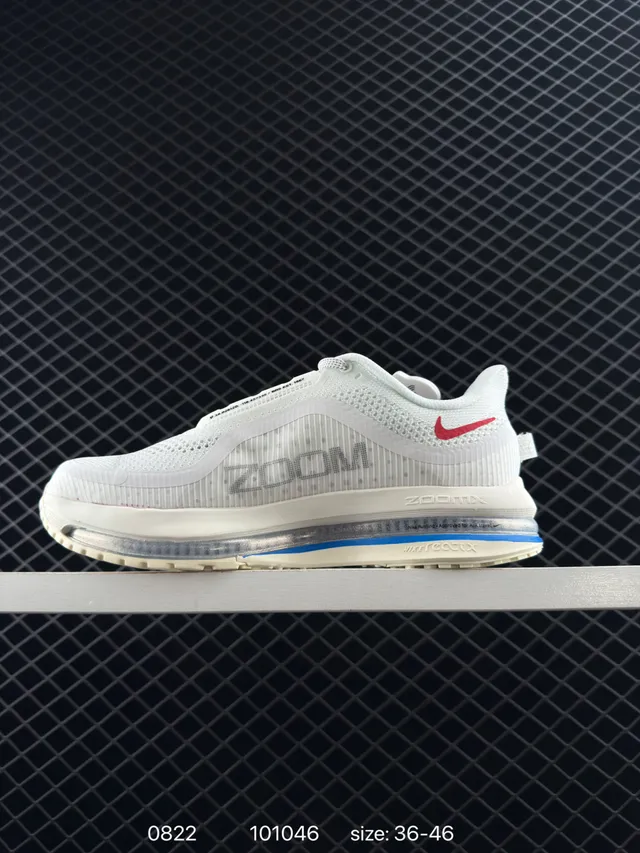 Nike Pegasus Premium White Red Low-Top Engineered Mesh Upper Running Shoes 5