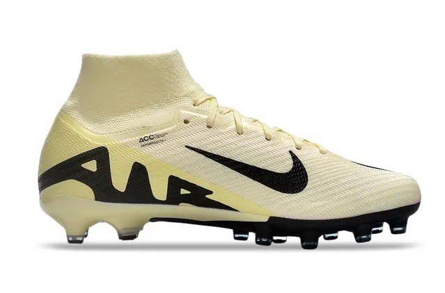Nike Phantom GT Beige Black High-Cut Knit Collar Asymmetric Lacing Firm-Ground Soccer Shoes 5