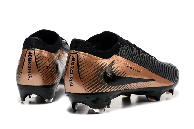 Nike Phantom GT Black Brown Knit Upper Metallic Copper Accents Firm-Ground Soccer Shoes 5