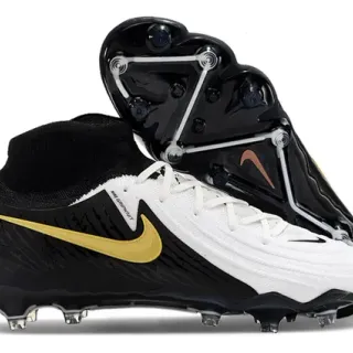 Nike Phantom GT Black White High-Cut Sock-Fit Collar Firm-Ground Soccer Shoes