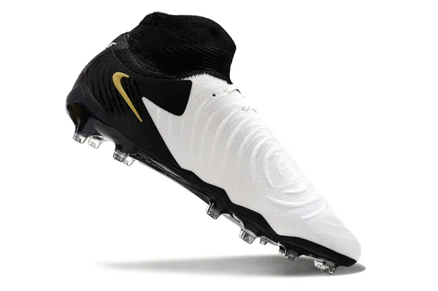 Nike Phantom GT Black White High-Cut Sock-Fit Collar Firm-Ground Soccer Shoes 2